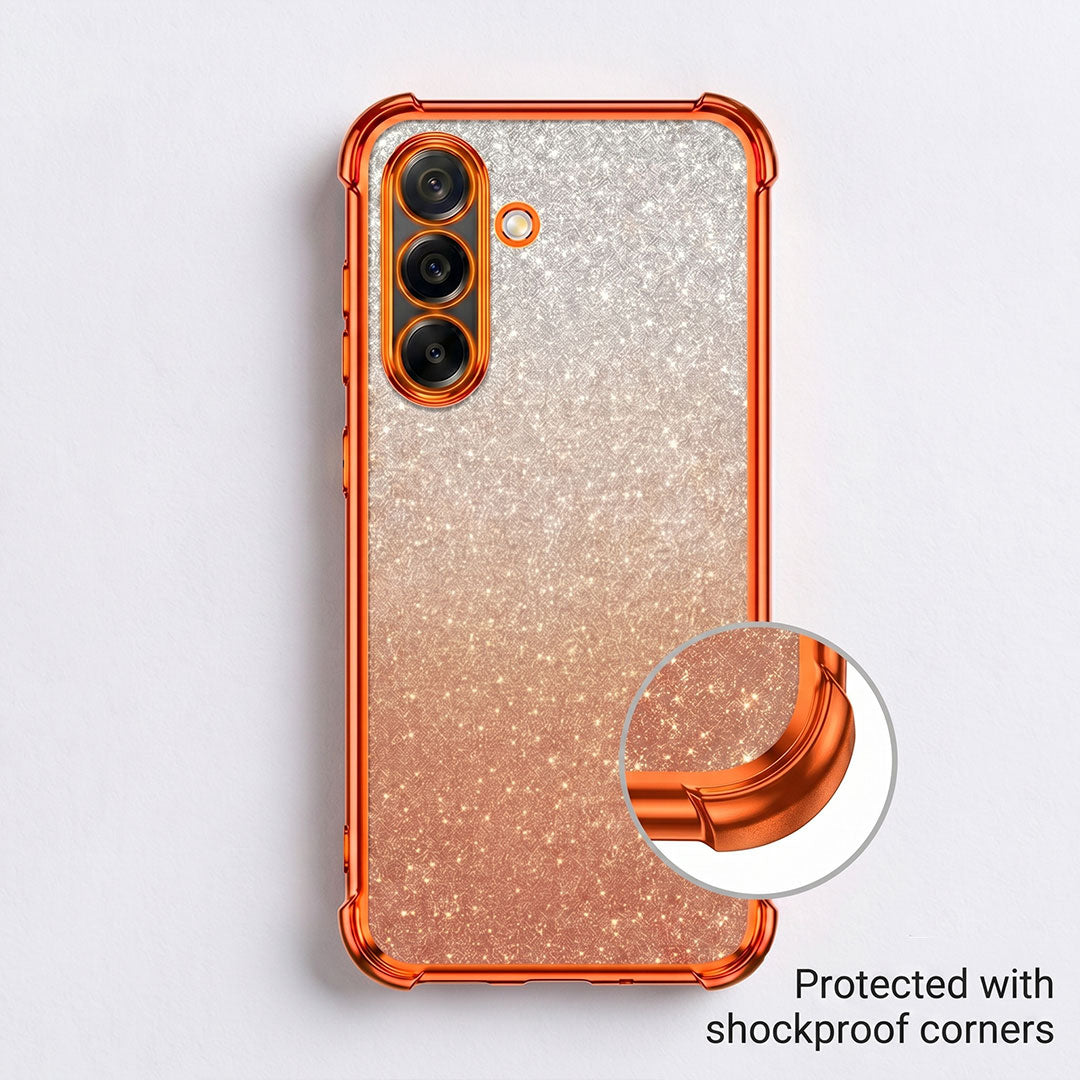 Samsung Galaxy A36 5G Luxury Shockproof Shimmer Airbag Cosmic Orange Case