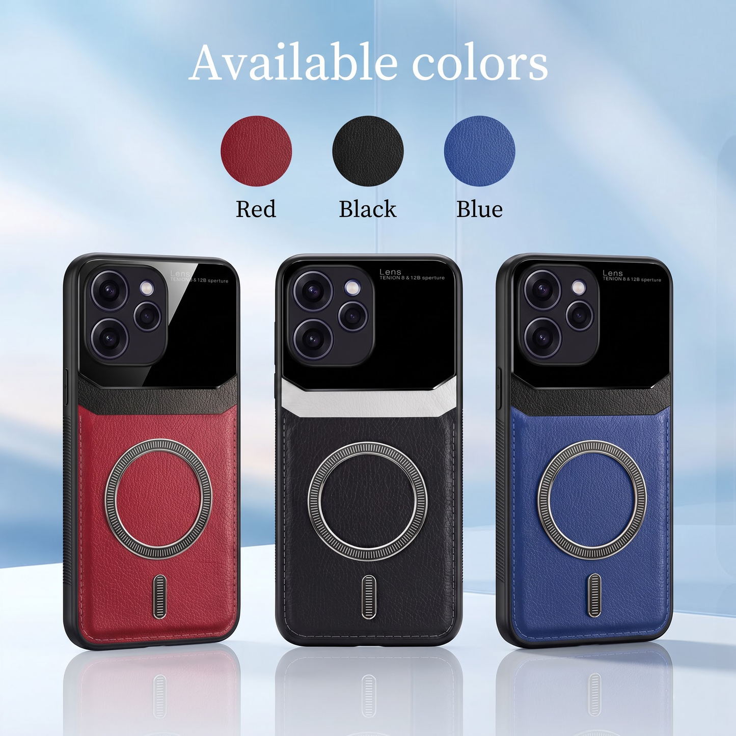 Oppo Reno 15 Pro Mini 5G Premium Magsafe Magnetic Leather Lens Protective Case