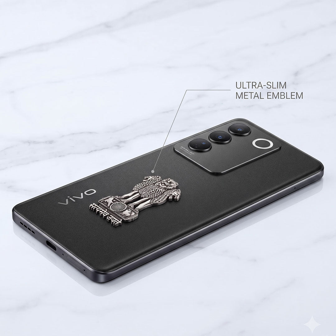 Vivo V27 5G Compatible Satyamev Jayate 3D Metal Emblem Sticker