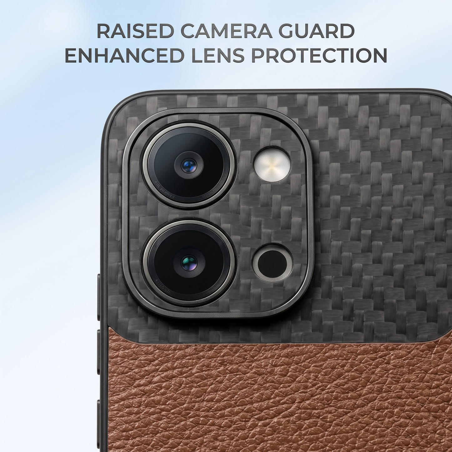Vivo T5x 5G Satyamev Jayate 2-in-1 Emblem Carbon Fiber Leather Phone Case