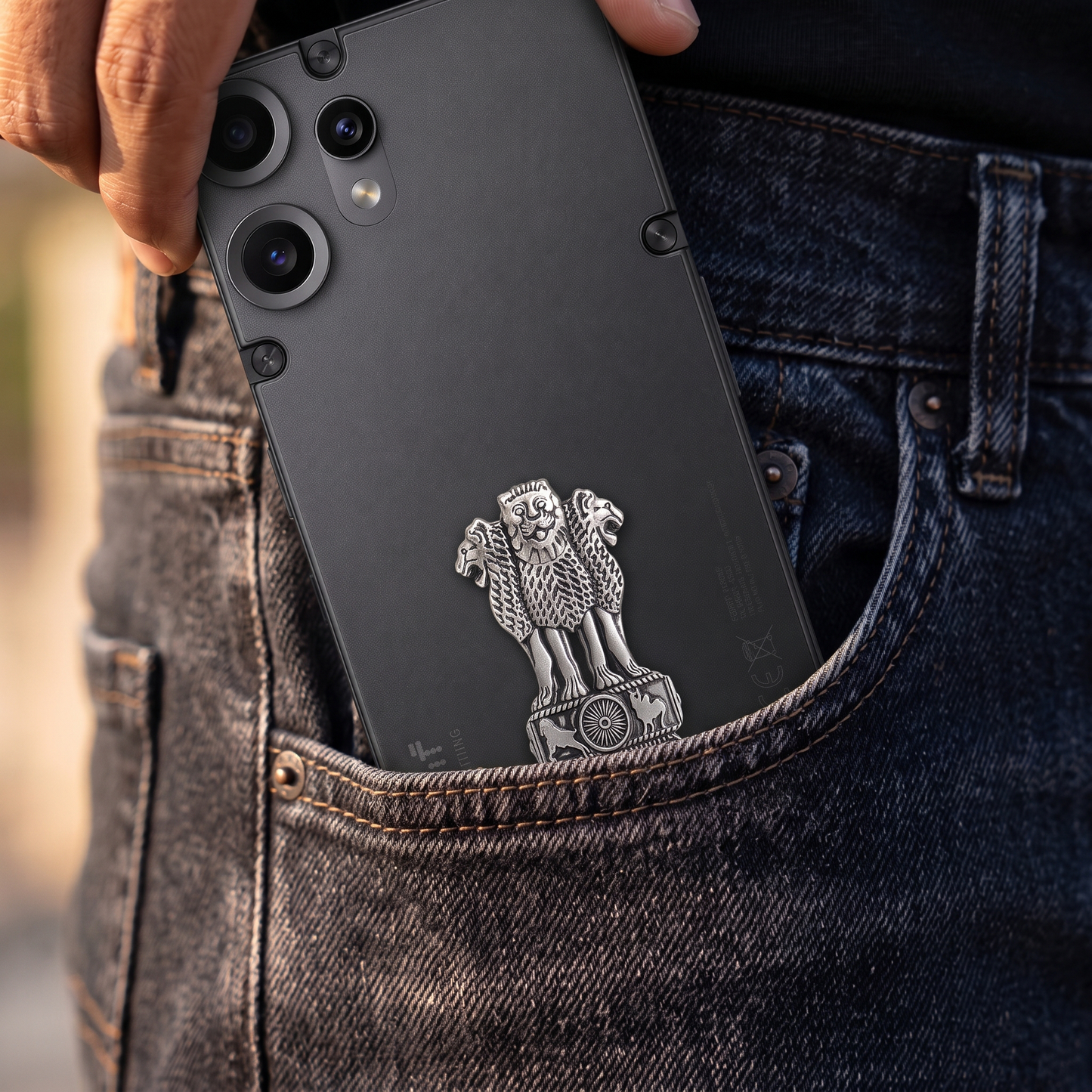 CMF Phone 2 Pro 5G Compatible Satyamev Jayate 3D Metal Emblem Sticker