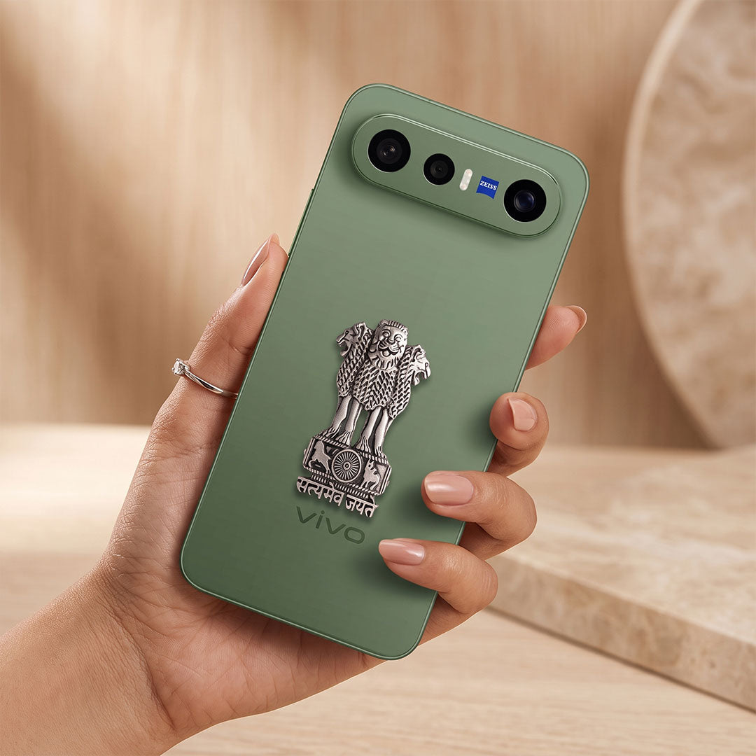 Vivo X300 FE 5G Compatible Satyamev Jayate 3D Metal Emblem Sticker