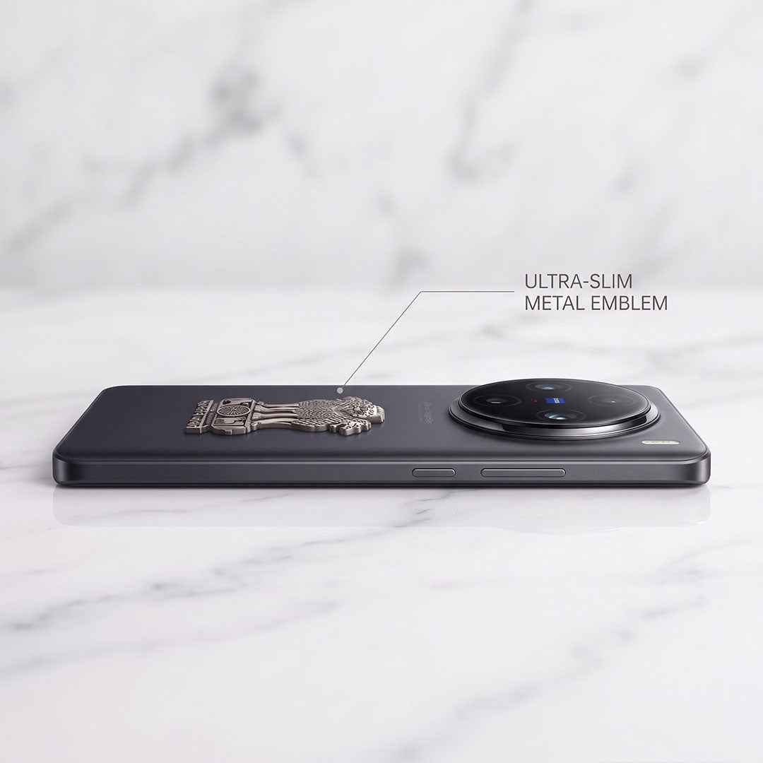 Vivo X100 Pro 5G Compatible Satyamev Jayate 3D Metal Emblem Sticker
