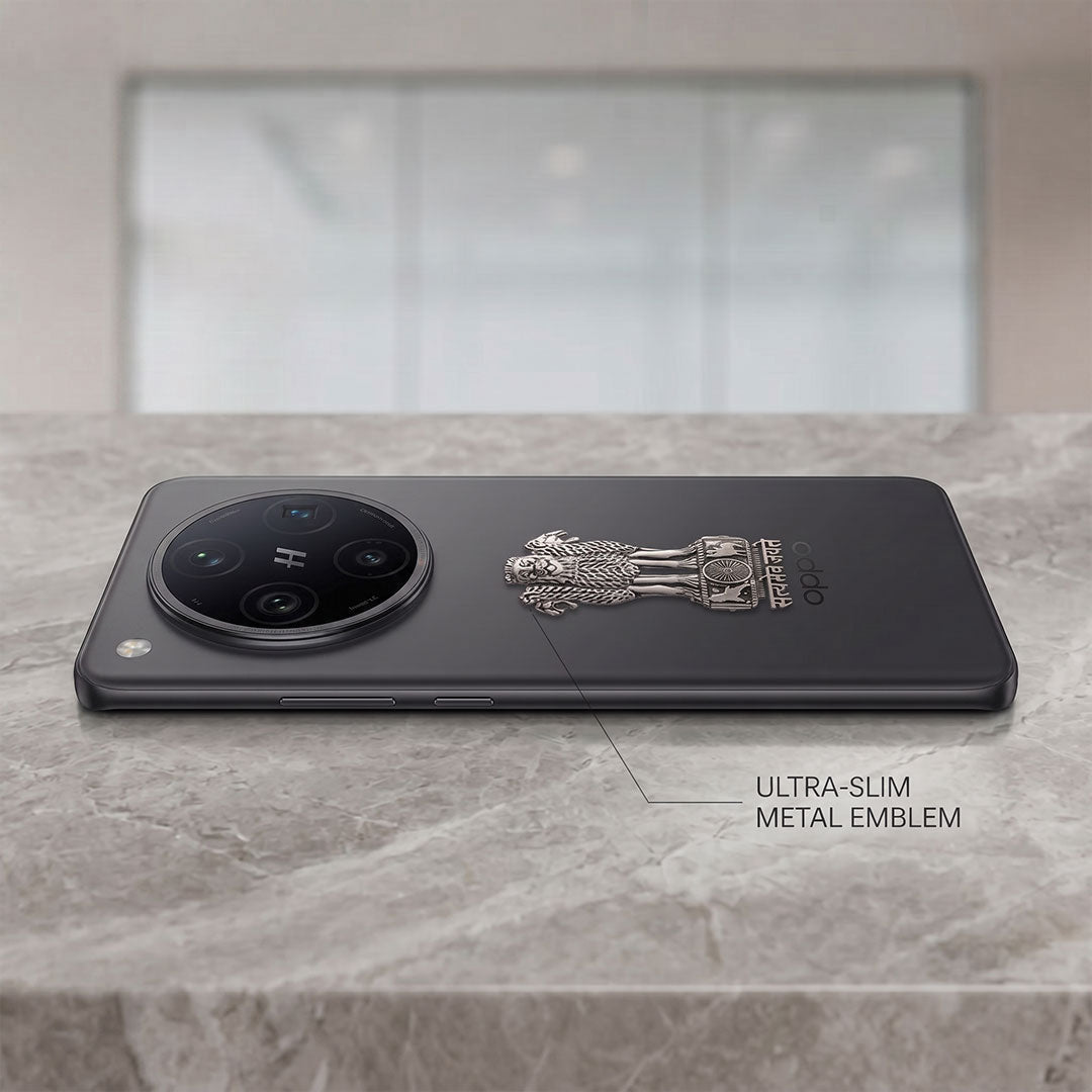 OPPO Find X8 Pro 5G Compatible Satyamev Jayate 3D Metal Emblem Sticker