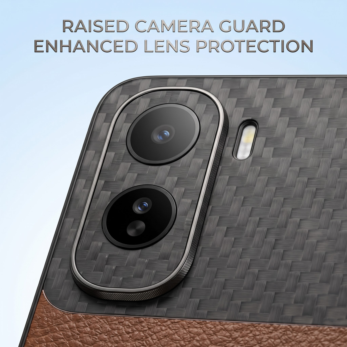 Vivo T5 Pro 5G Satyamev Jayate 2-in-1 Emblem Carbon Fiber Leather Phone Case