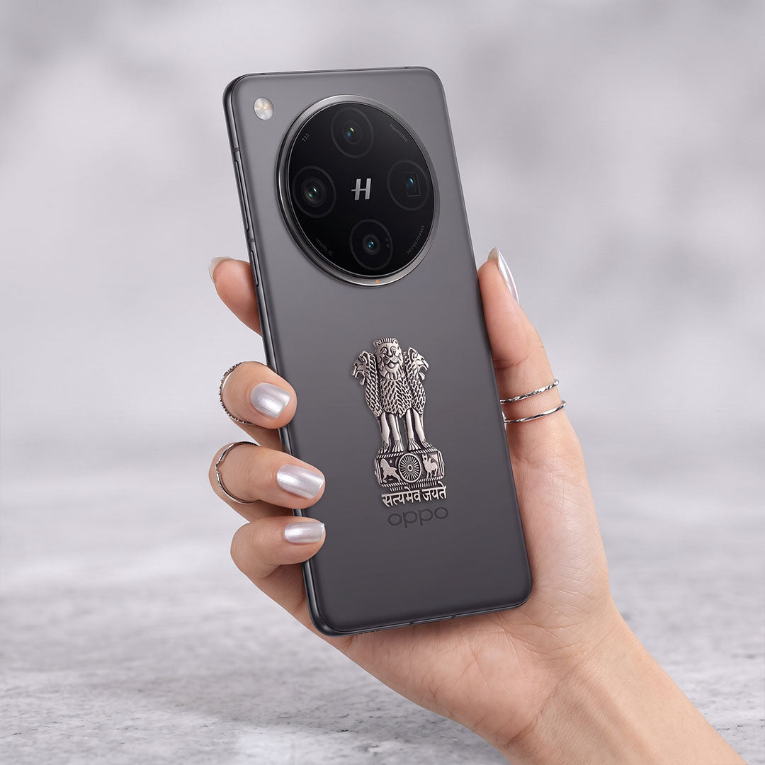 OPPO Find X8 Pro 5G Compatible Satyamev Jayate 3D Metal Emblem Sticker