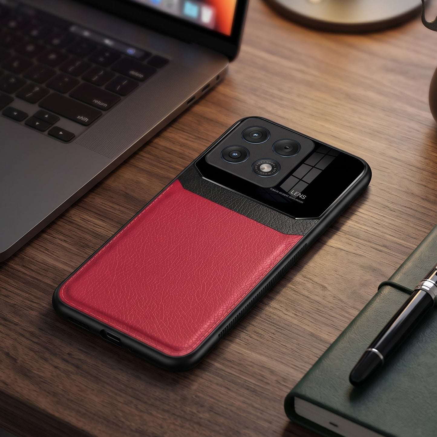 Motorola Edge 70 Pro 5G Premium Leather Lens Protective Case