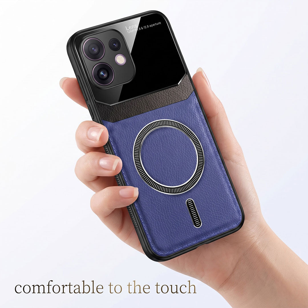 Oppo Reno 16 5G Premium Magsafe Magnetic Leather Lens Protective Case