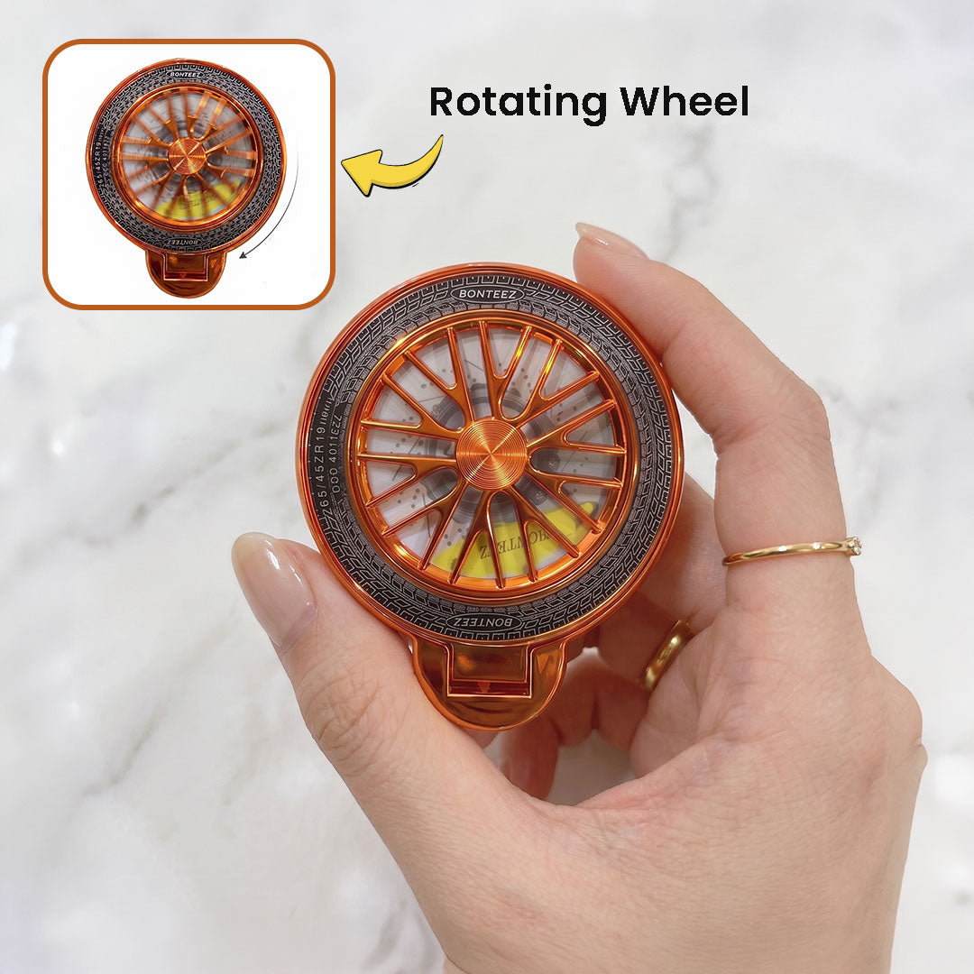 Oppo Reno 15 Pro Mini 5G Stress Buster Wheel Rotating Shimmer Airbag Cosmic Orange Case