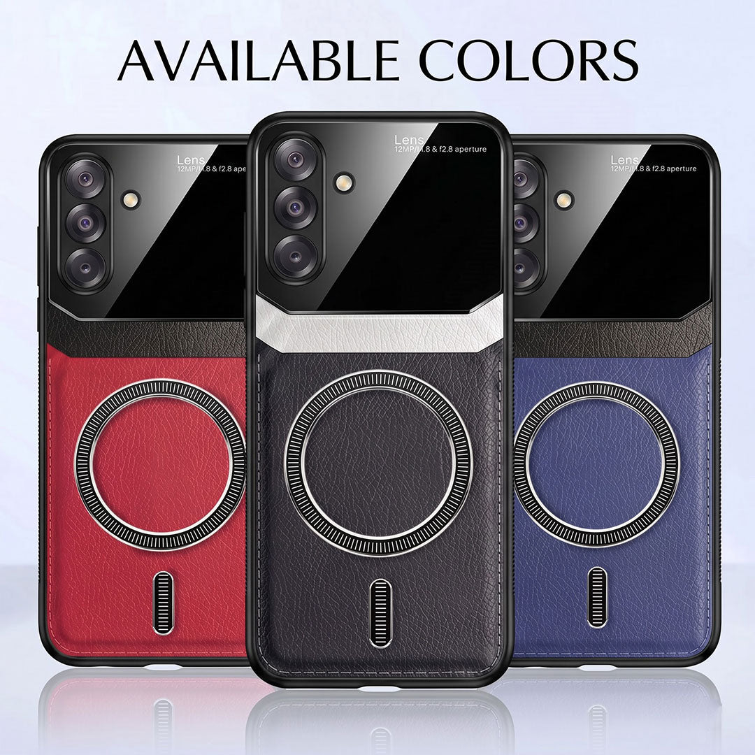 Samsung Galaxy A26 5G Premium Magsafe Magnetic Leather Lens Protective Case