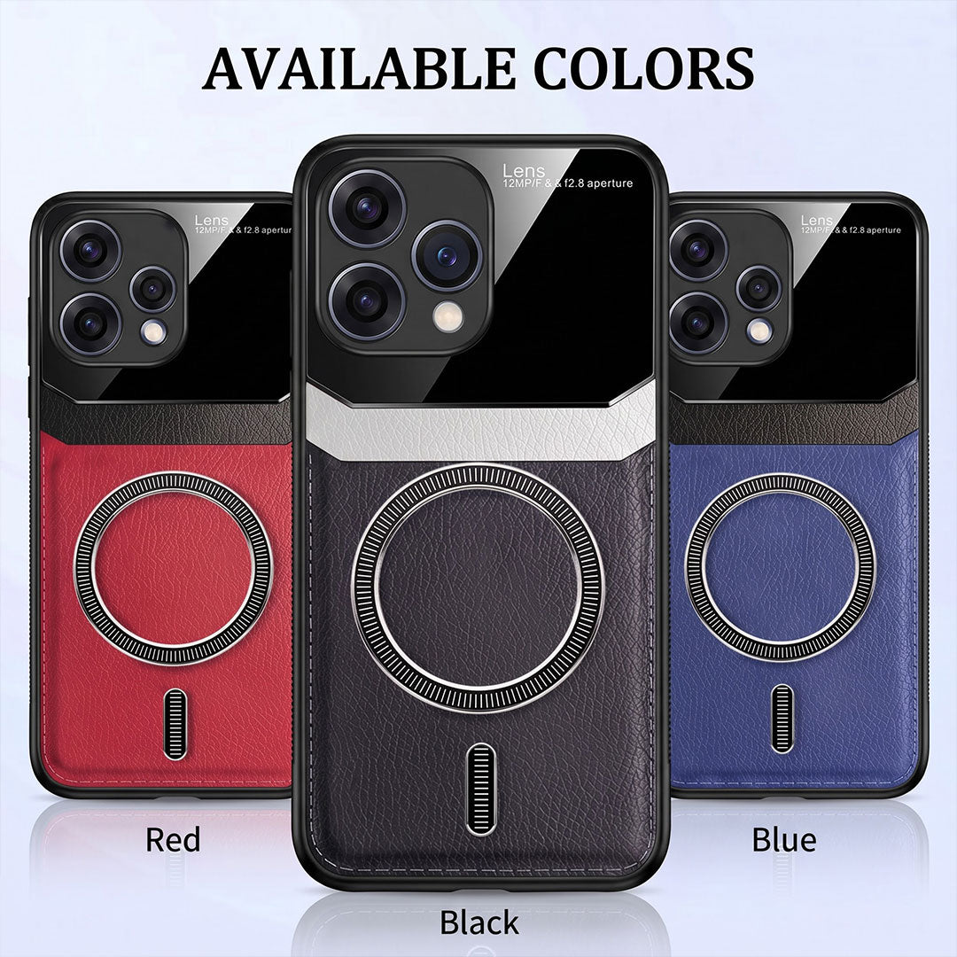 Oppo Reno 15 5G Premium Magsafe Magnetic Leather Lens Protective Case