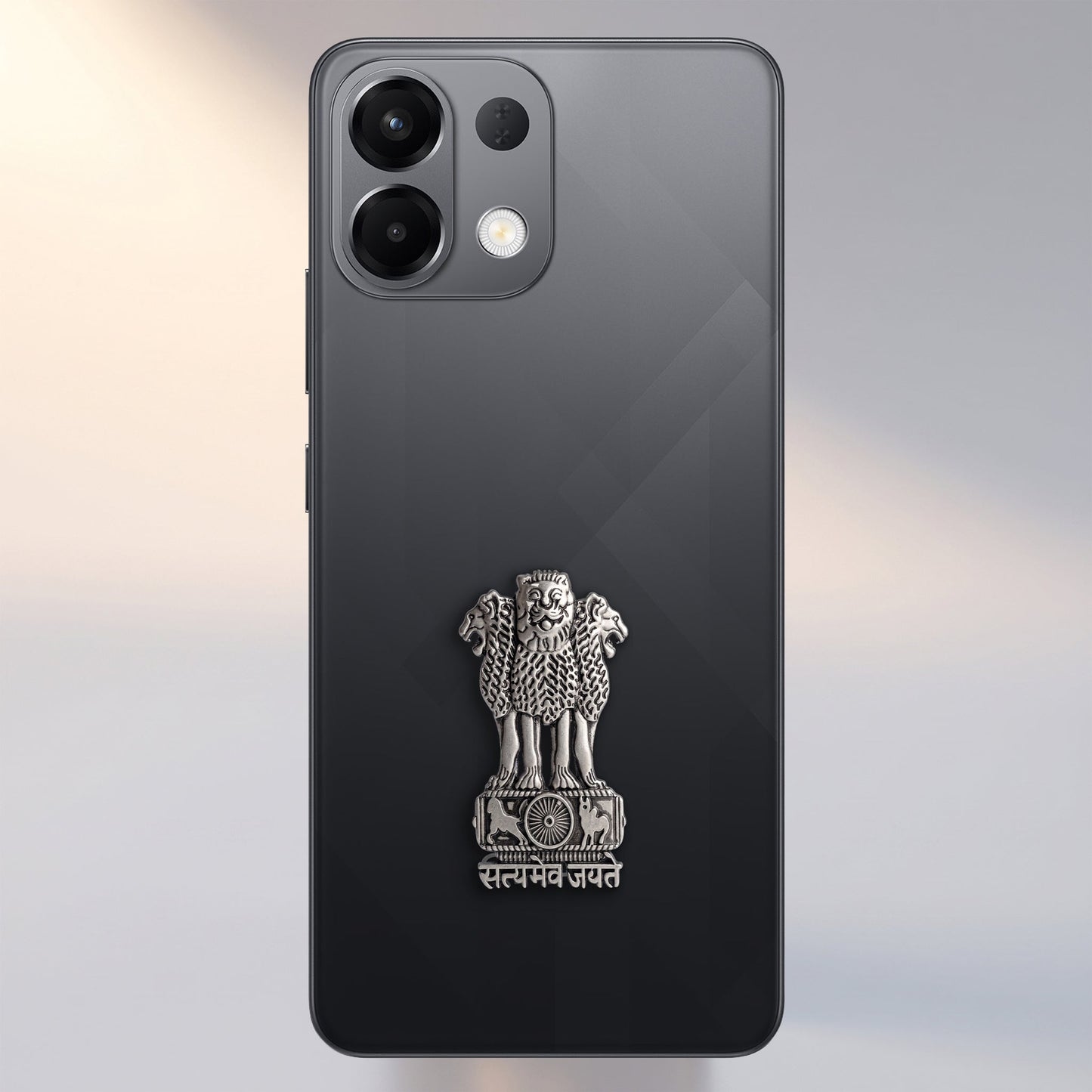 Oppo K13 5G Compatible Satyamev Jayate 3D Metal Emblem Sticker