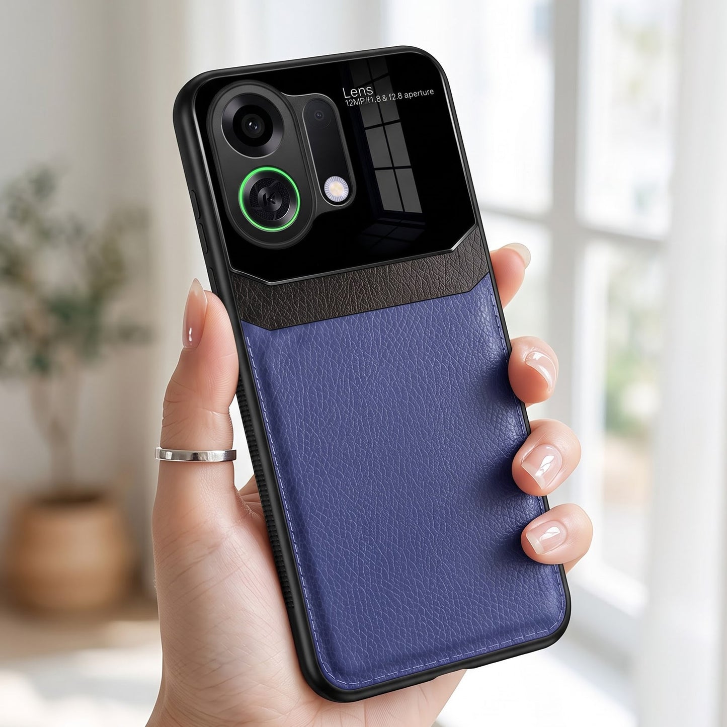 Oppo k13 Turbo 5G Premium Leather Lens Protective Case