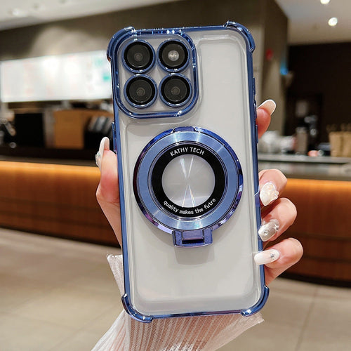 Motorola Edge 60 Pro 5G Original Luxury Magnifier Ring Stand Shockproof Airbags Corner Case