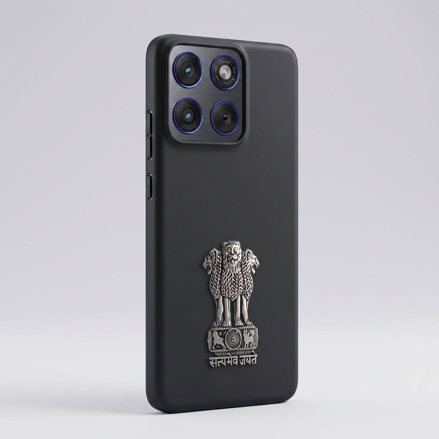 Motorola Edge 70 5G Compatible Satyamev Jayate 3D Metal Emblem Sticker