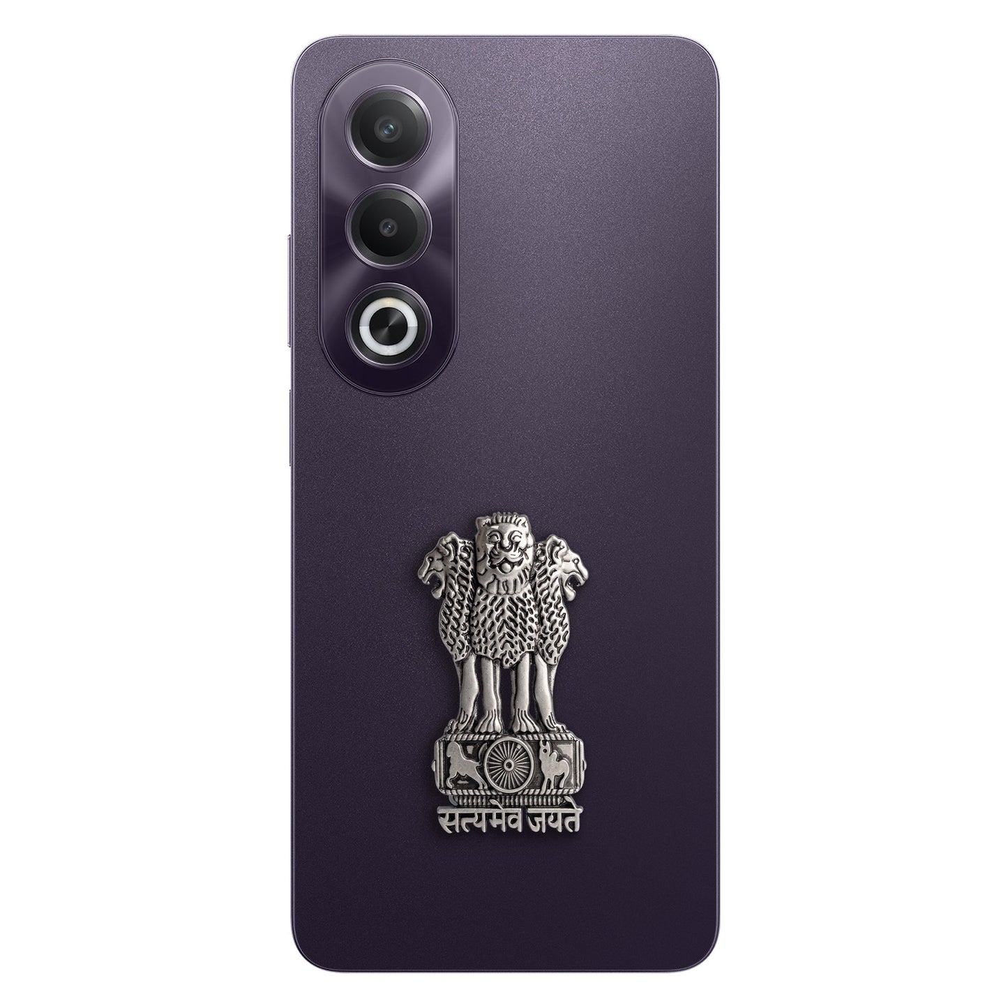 Oppo K12X 5G Compatible Satyamev Jayate 3D Metal Emblem Sticker