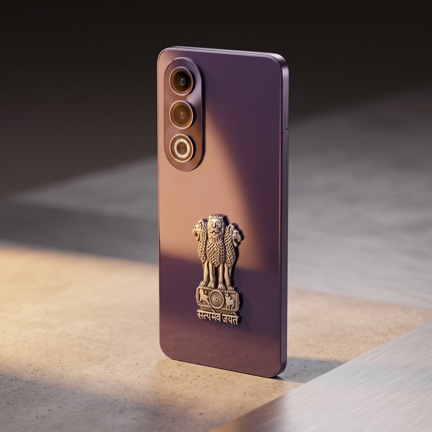 Oppo K12X 5G Compatible Satyamev Jayate 3D Metal Emblem Sticker