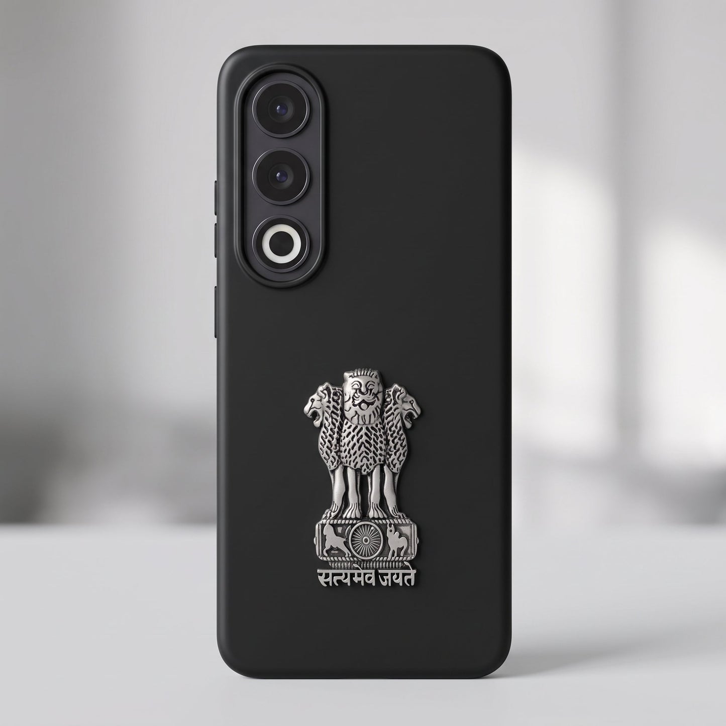 Oppo K12X 5G Compatible Satyamev Jayate 3D Metal Emblem Sticker