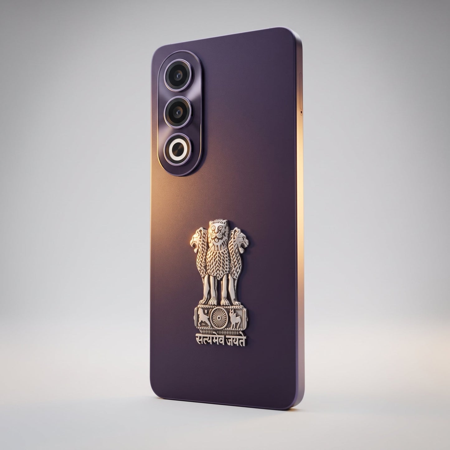 Oppo K12X 5G Compatible Satyamev Jayate 3D Metal Emblem Sticker