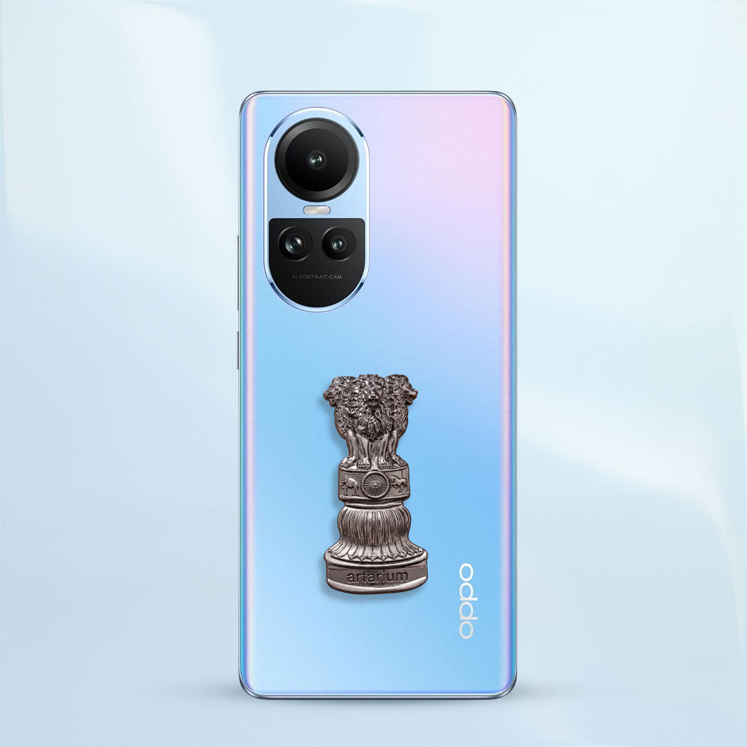 Oppo Reno 10 5G Compatible Satyamev Jayate 3D Metal Emblem Sticker
