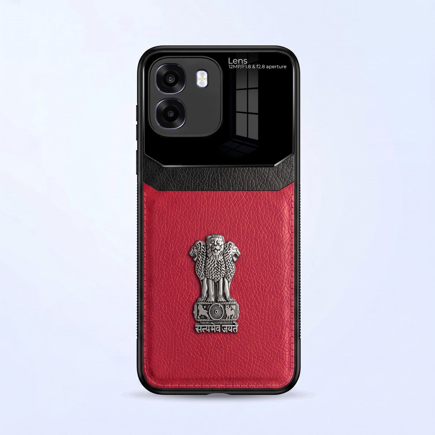 Oppo K14 5G Satyamev Jayate 3D Metal Leather Back Case