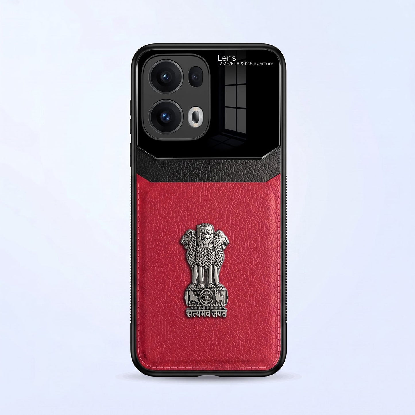 Oppo Reno 13 Pro 5G Satyamev Jayate 3D Metal Leather Back Case