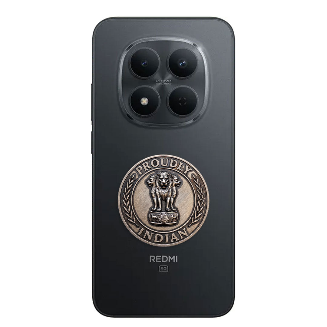 Redmi Note 15 Pro+ 5G Compatible Satyamev Jayate 3D Metal Emblem Sticker
