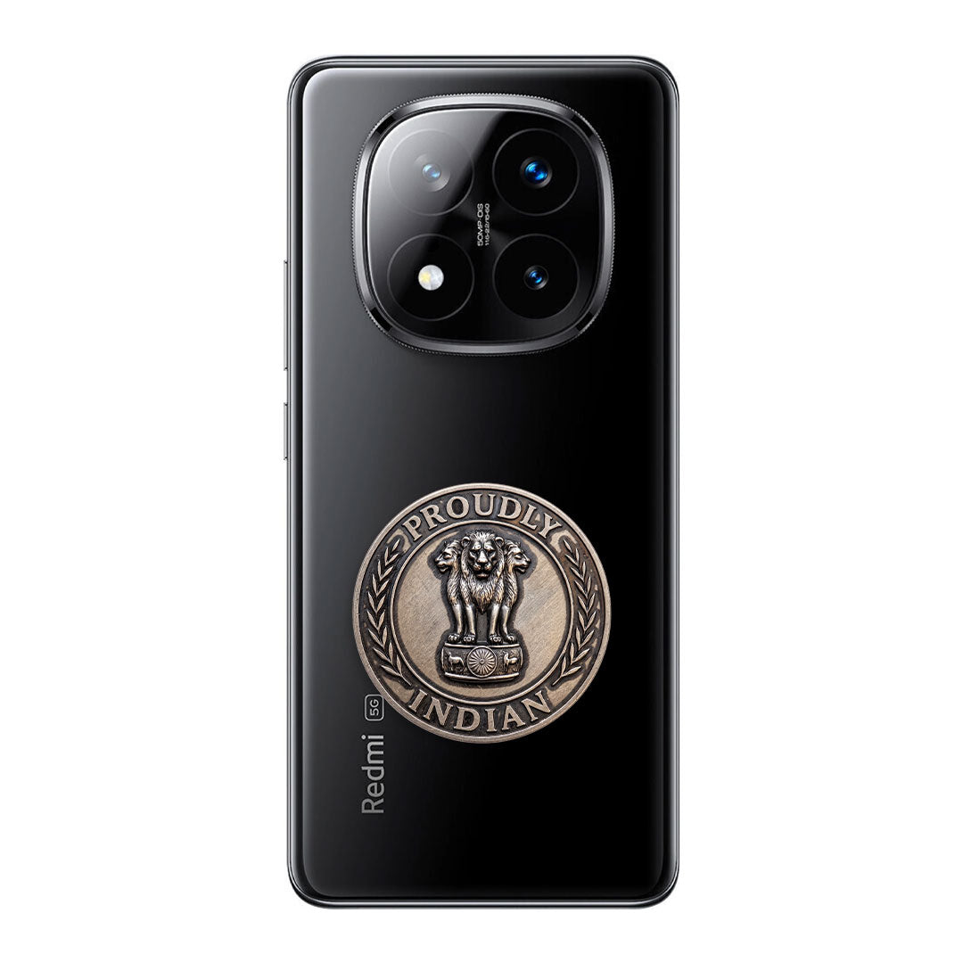 Redmi Note 14 Pro+ 5G Compatible Satyamev Jayate 3D Metal Emblem Sticker