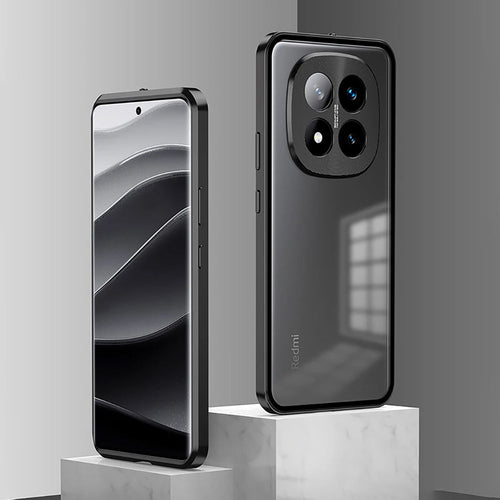 Redmi Note 15 Pro Plus 5G Aluminium Metal Bumper Shield Transparent Back Case