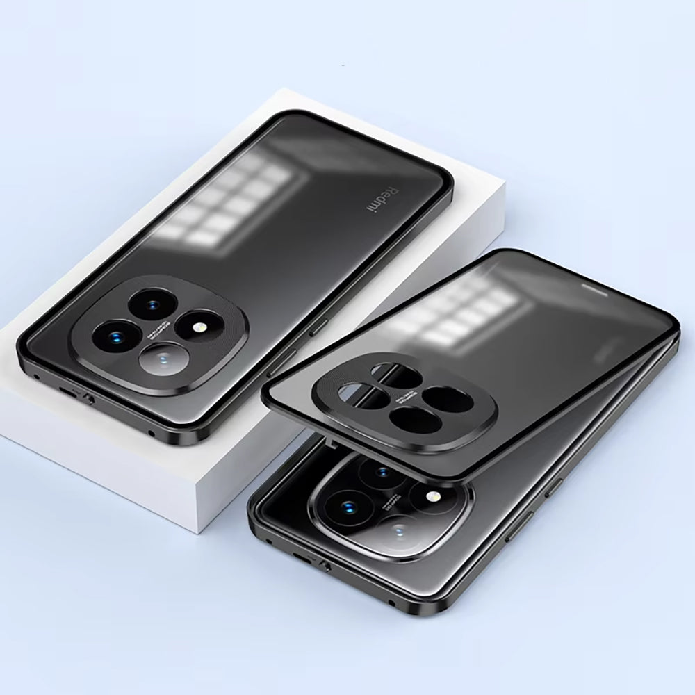 Redmi Note 15 Pro Plus 5G Aluminium Metal Bumper Shield Transparent Back Case