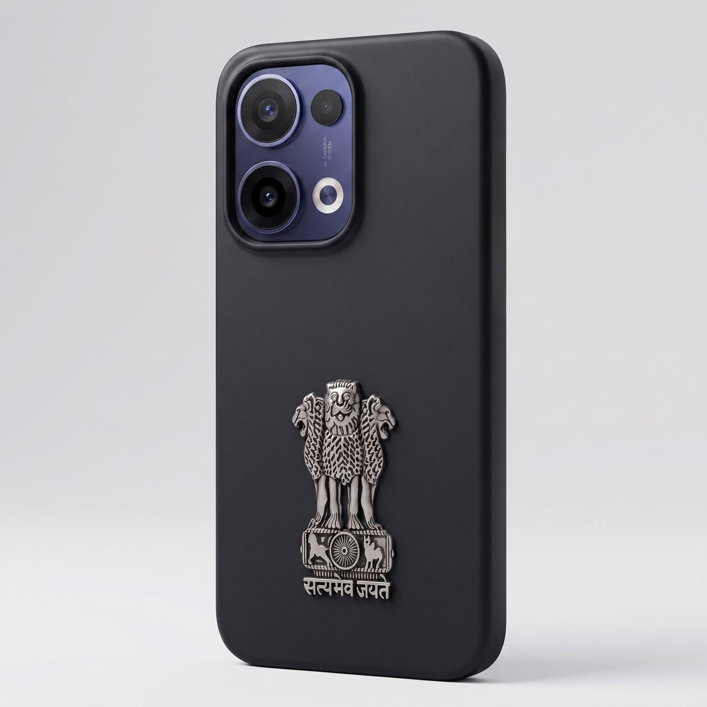 Oppo Reno 13 5G Compatible Satyamev Jayate 3D Metal Emblem Sticker