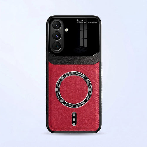 Samsung Galaxy A27 5G Premium Magsafe Magnetic Leather Lens Protective Case