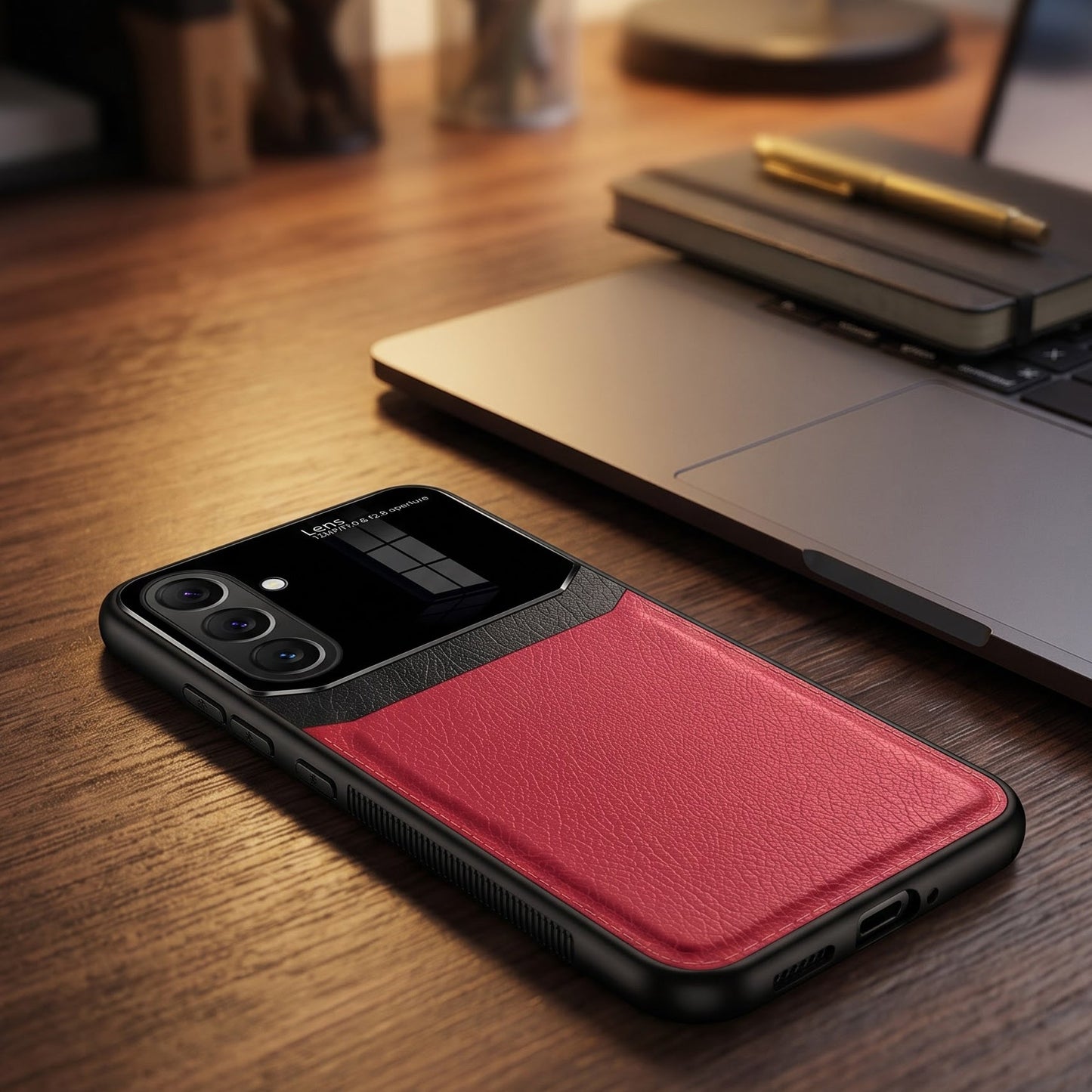 Samsung Galaxy A37 5G Premium Leather Lens Protective Case