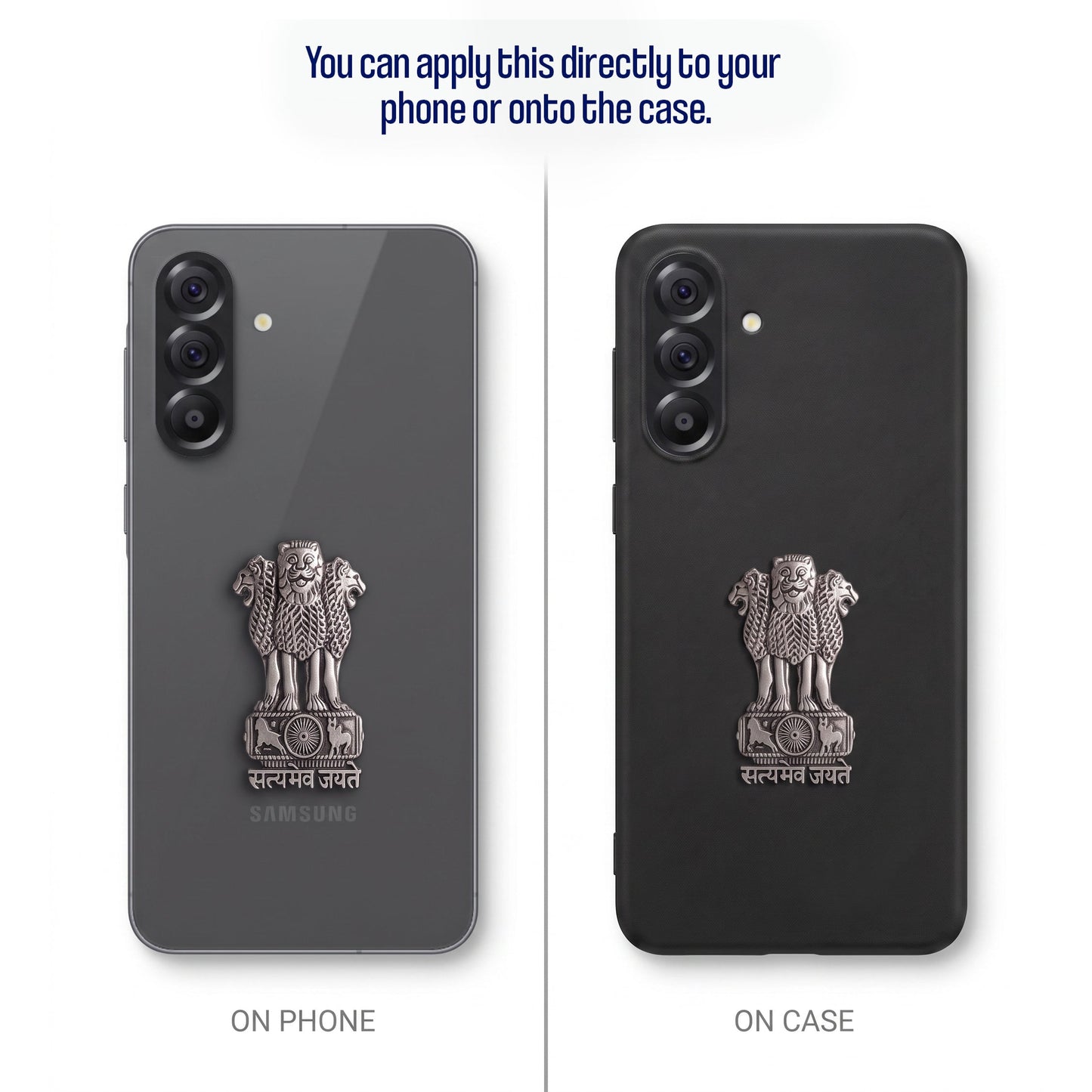 Samsung Galaxy A36 5G Compatible Satyamev Jayate 3D Metal Emblem Sticker