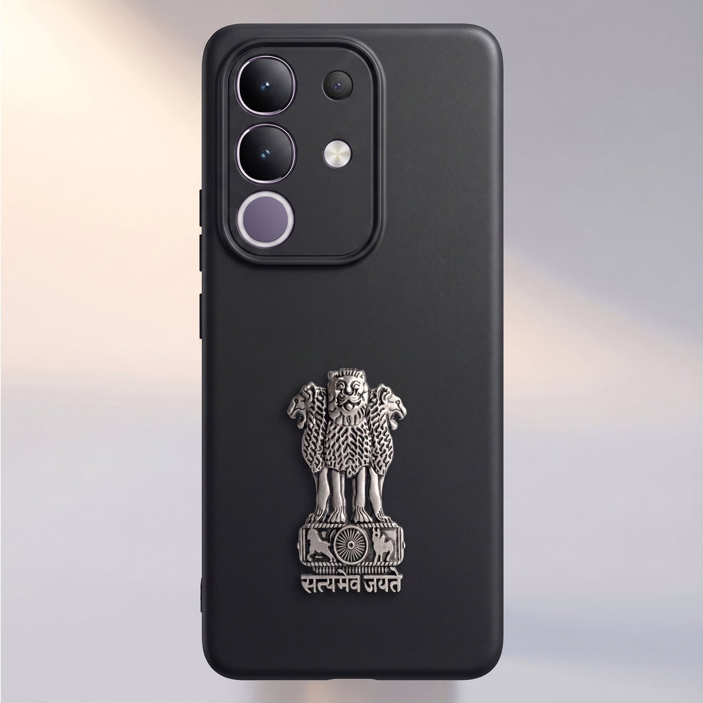 Vivo T4x 5G Compatible Satyamev Jayate 3D Metal Emblem Sticker