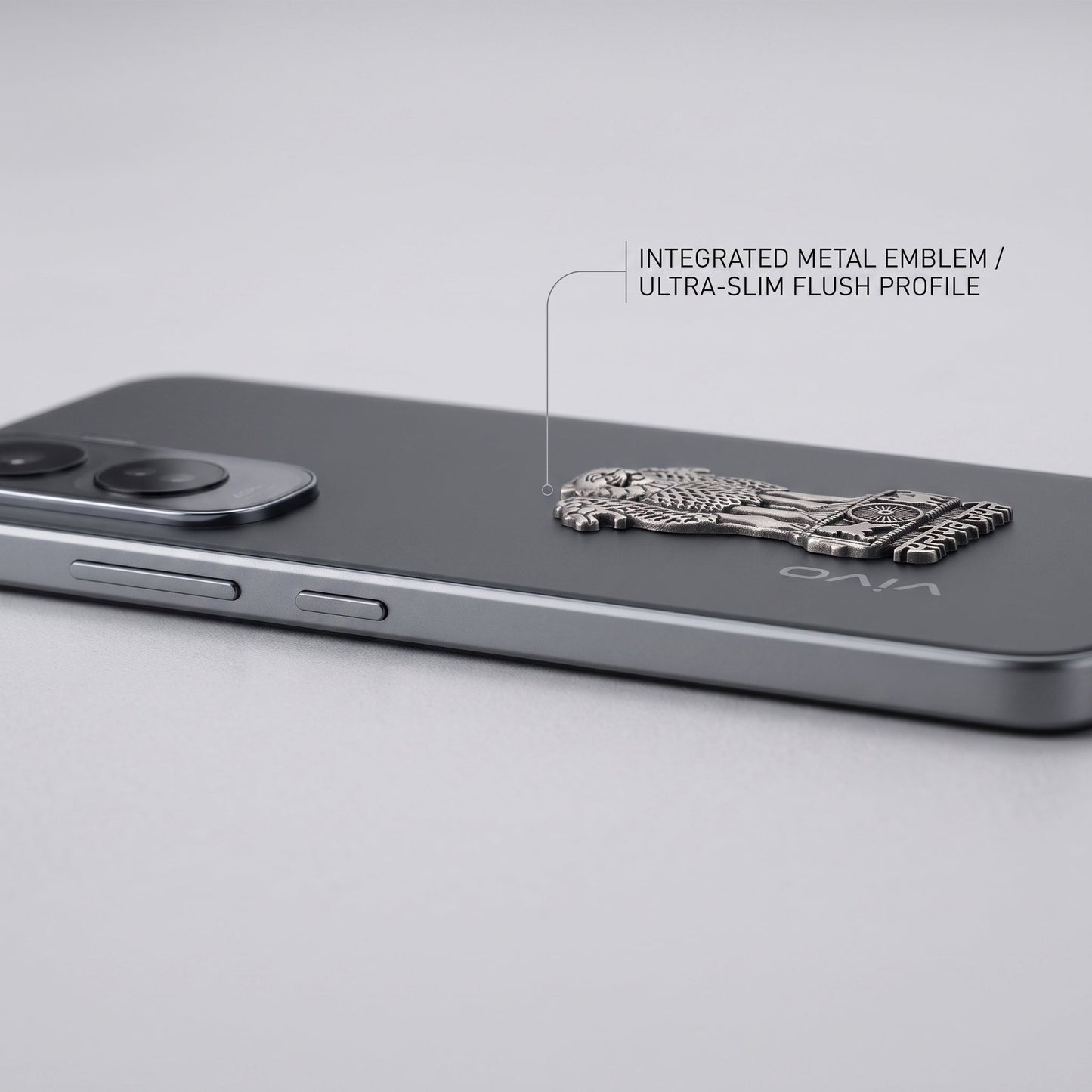 Vivo T5 Pro 5G Compatible Satyamev Jayate 3D Metal Emblem Sticker
