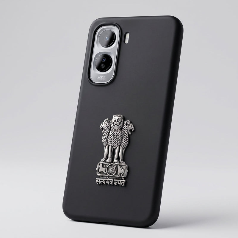 Vivo T5 Pro 5G Compatible Satyamev Jayate 3D Metal Emblem Sticker