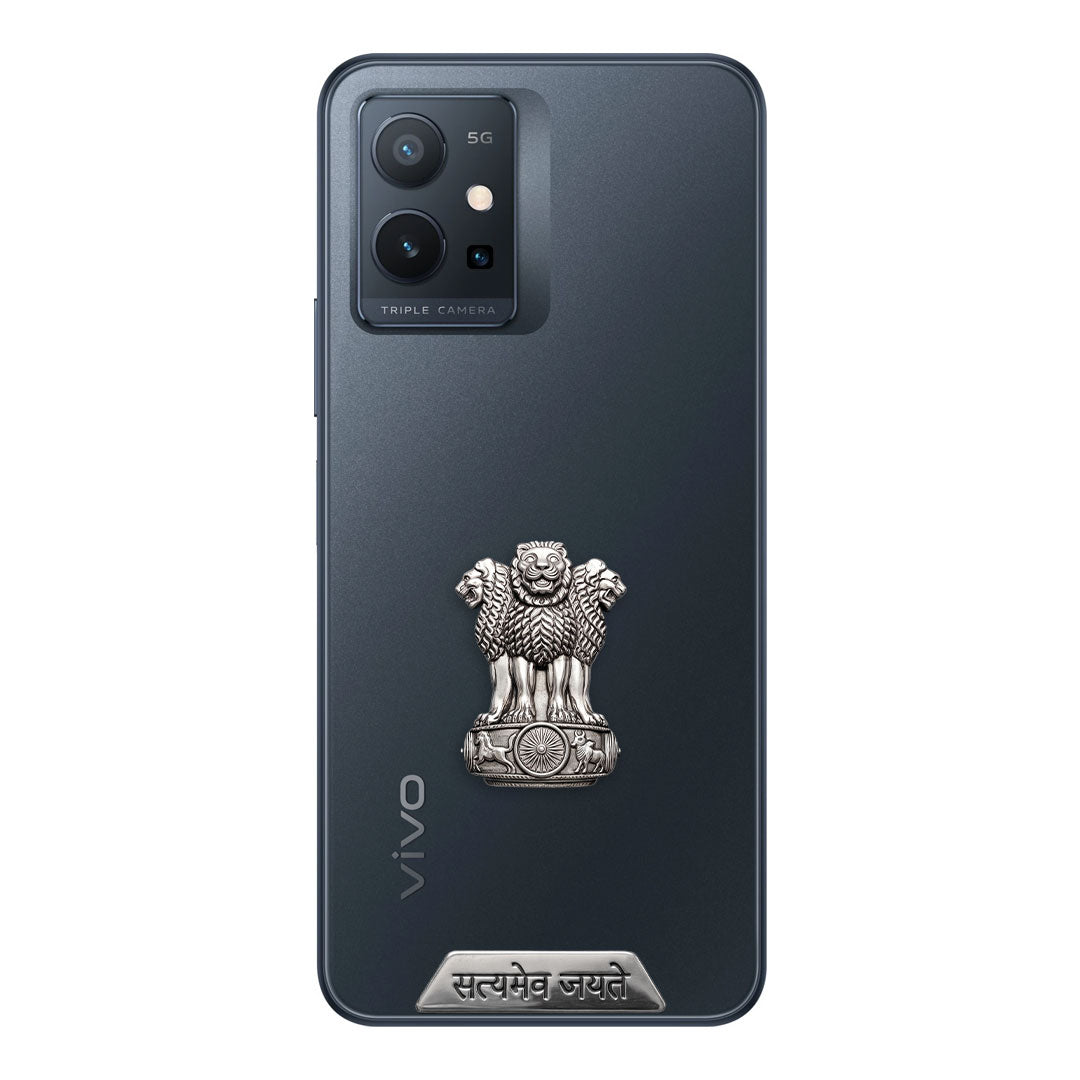 Vivo T1 5G Compatible Satyamev Jayate 3D Metal Emblem Sticker
