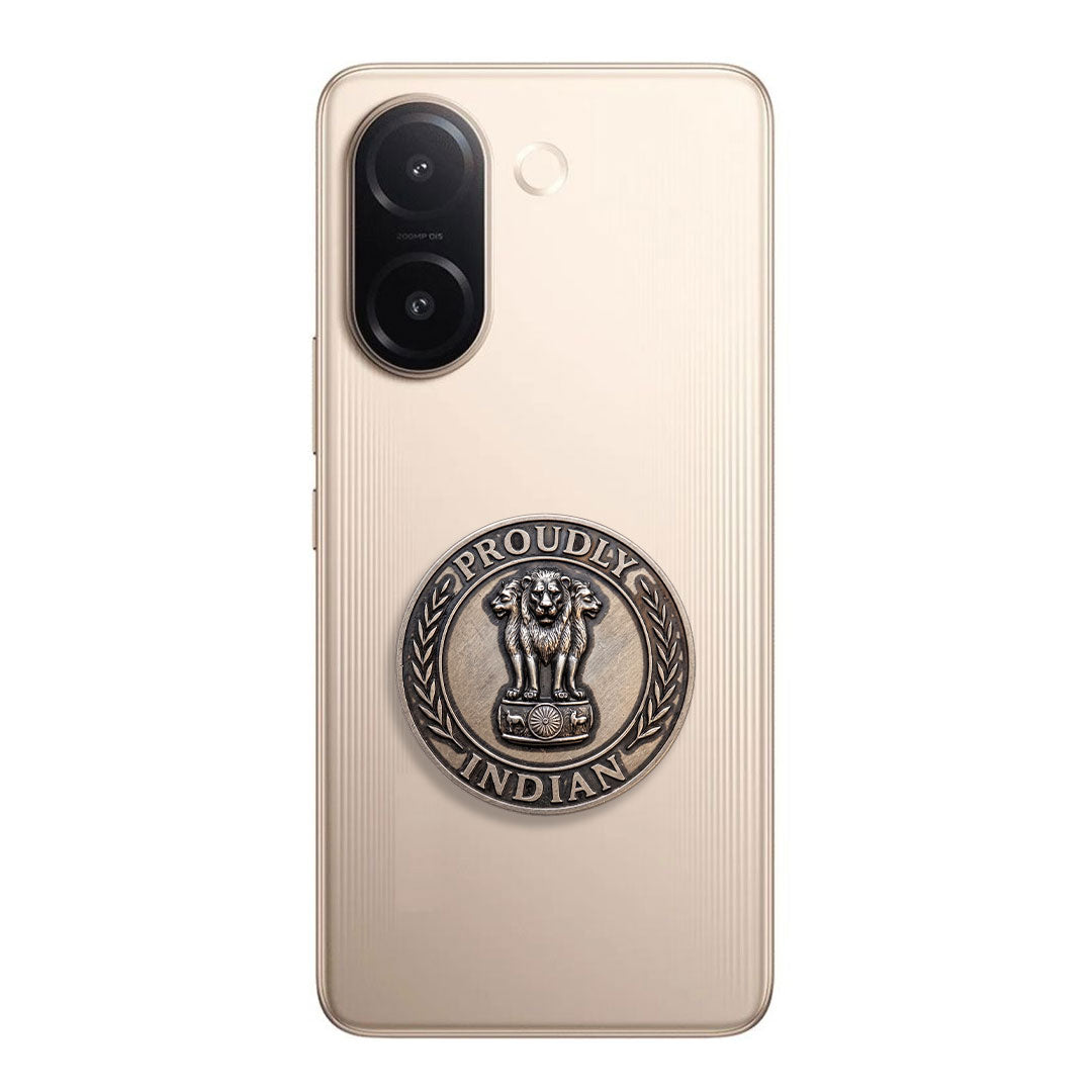 Vivo V60e 5G Compatible Satyamev Jayate 3D Metal Emblem Sticker