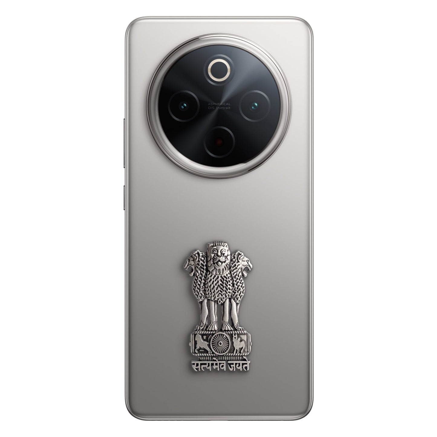 Vivo T4 5G Compatible Satyamev Jayate 3D Metal Emblem Sticker