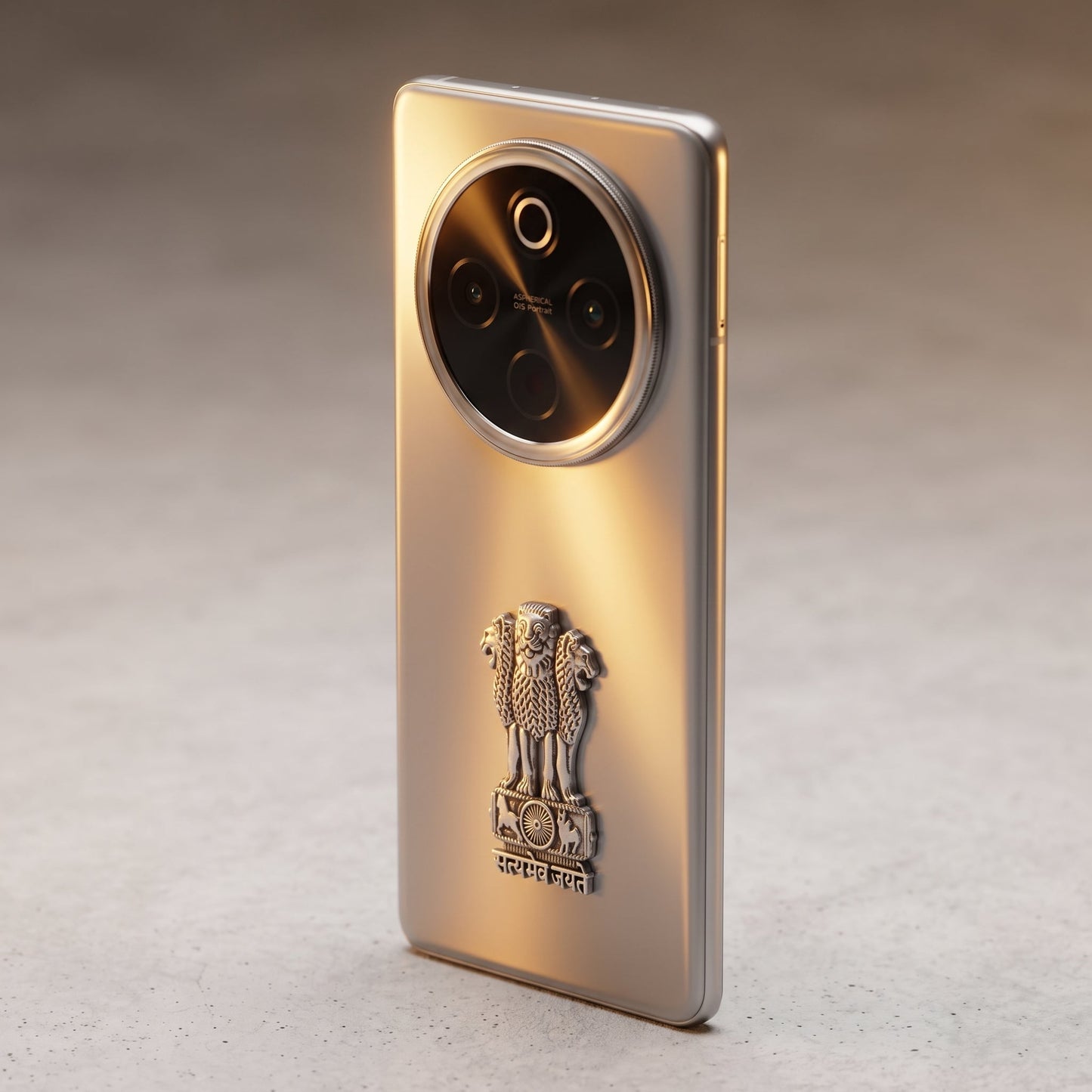 Vivo T4 5G Compatible Satyamev Jayate 3D Metal Emblem Sticker