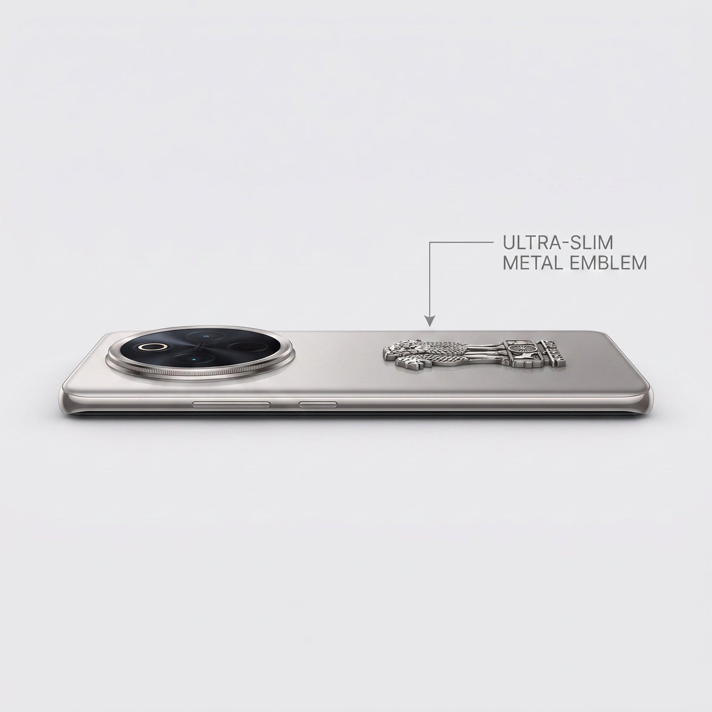 Vivo T4 5G Compatible Satyamev Jayate 3D Metal Emblem Sticker