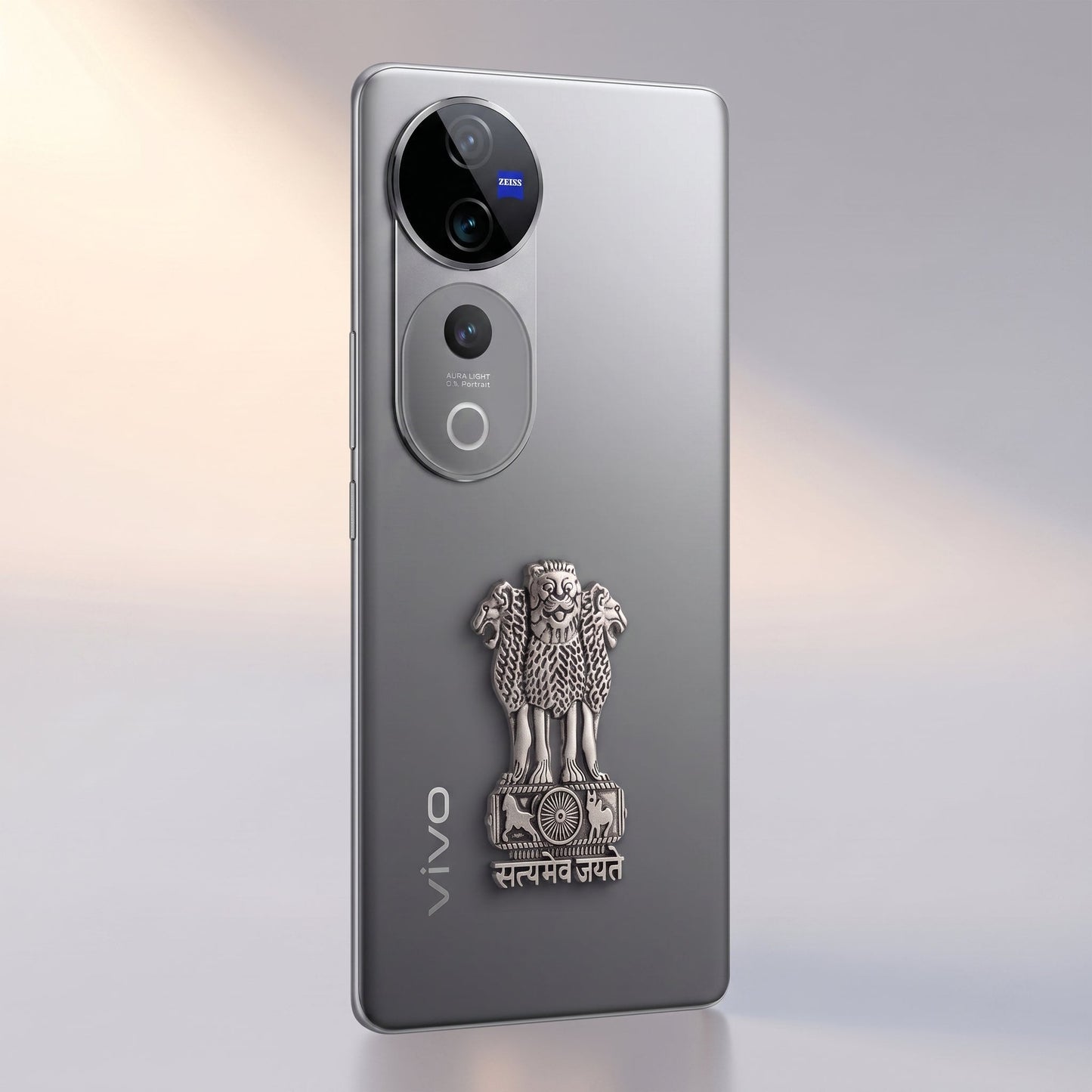Vivo V40 Pro 5G Compatible Satyamev Jayate 3D Metal Emblem Sticker