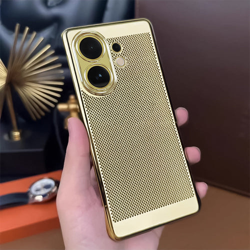 Vivo V60 5G New Mesh Red Electroplated Precision Heat Dissipation Case