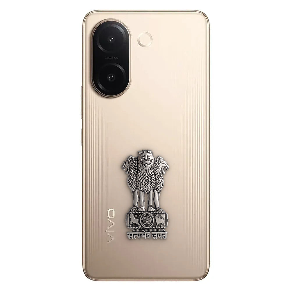Vivo V60e 5G Compatible Satyamev Jayate 3D Metal Emblem Sticker