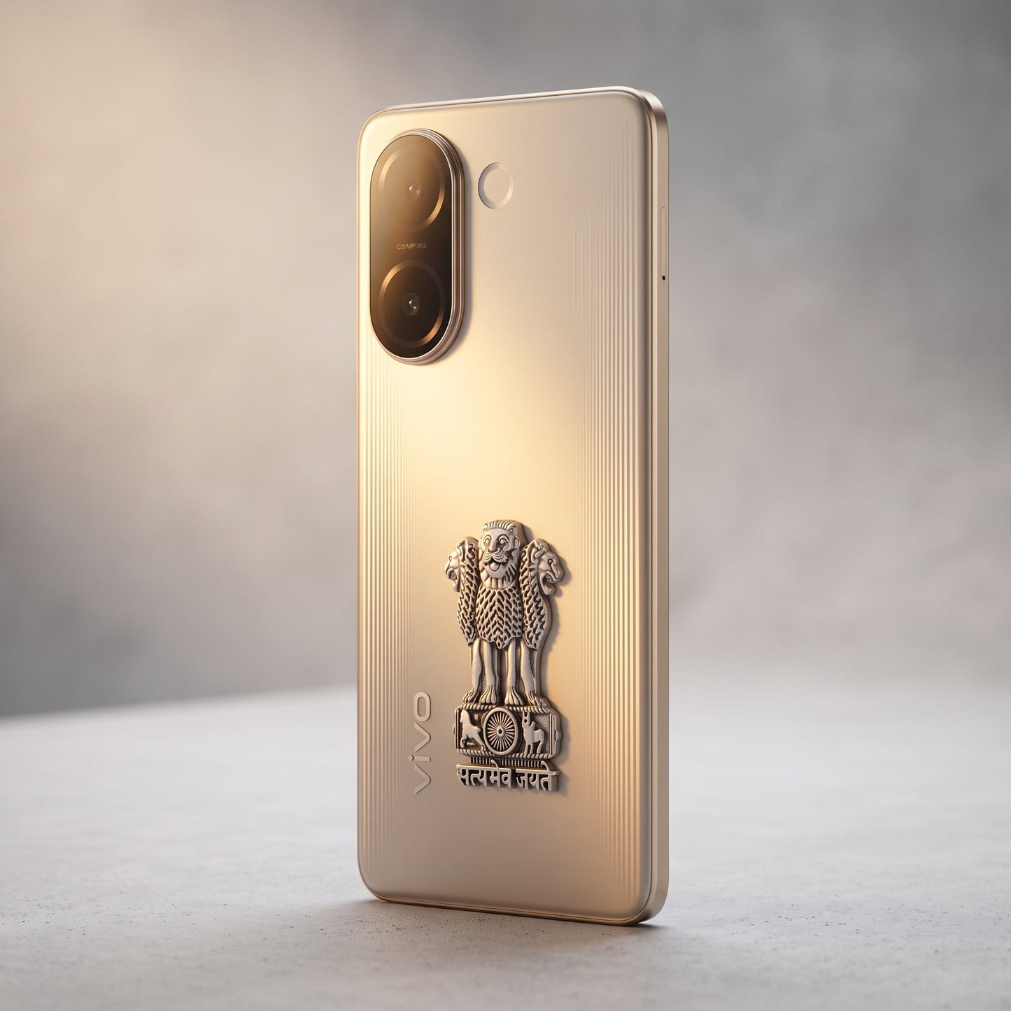 Vivo V60e 5G Compatible Satyamev Jayate 3D Metal Emblem Sticker