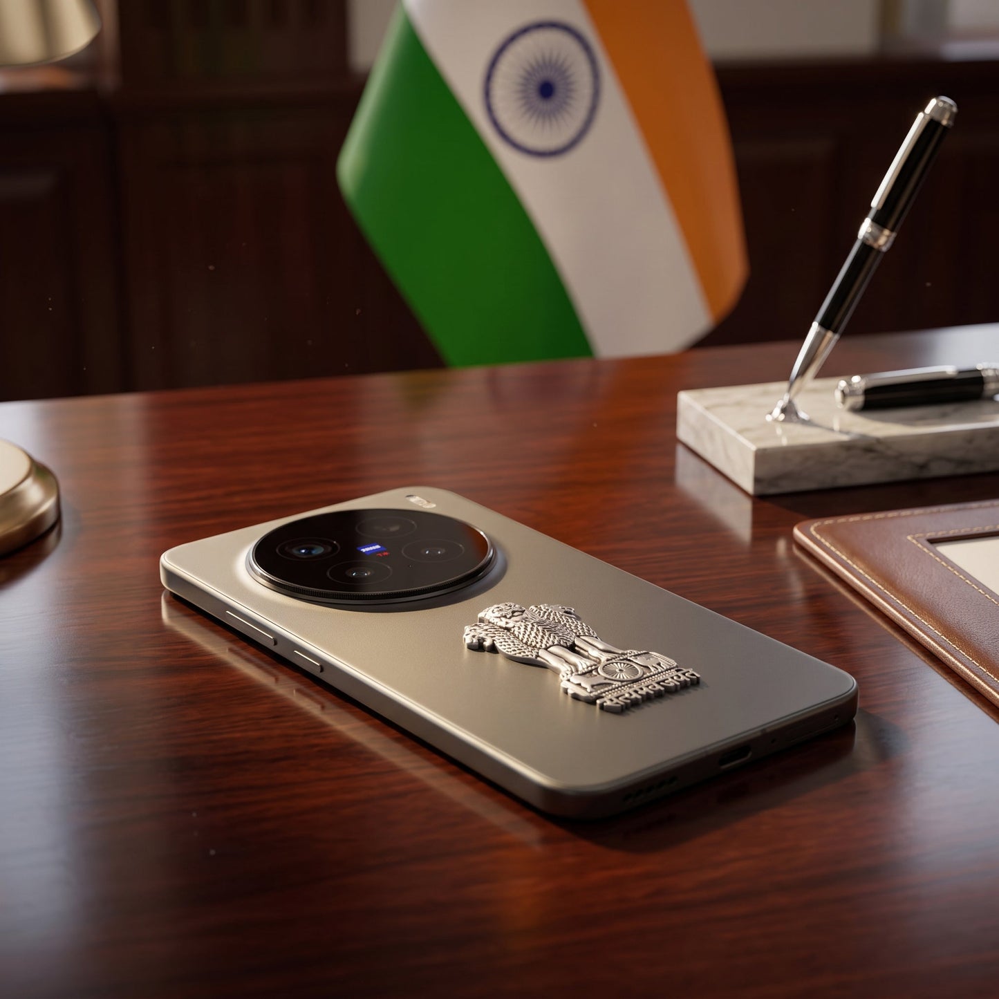 Vivo X200 Pro 5G Compatible Satyamev Jayate 3D Metal Emblem Sticker