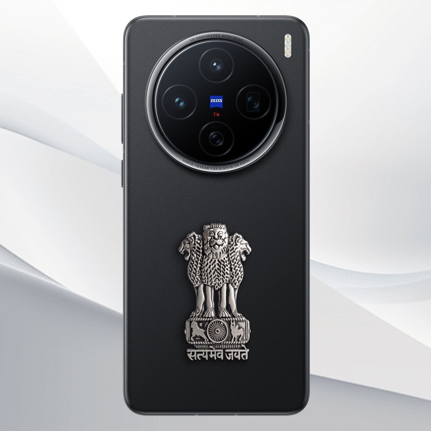 Vivo X200 5G Compatible Satyamev Jayate 3D Metal Emblem Sticker