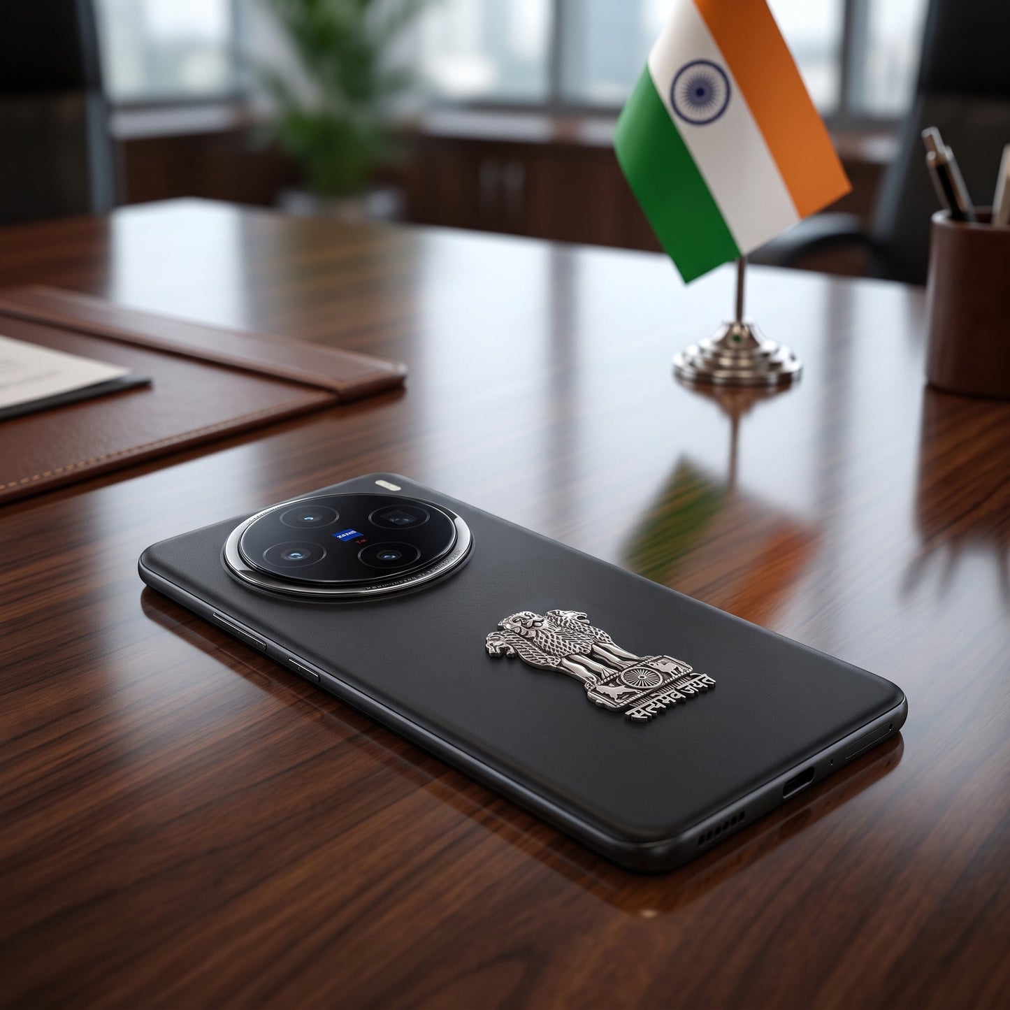 Vivo X200 5G Compatible Satyamev Jayate 3D Metal Emblem Sticker