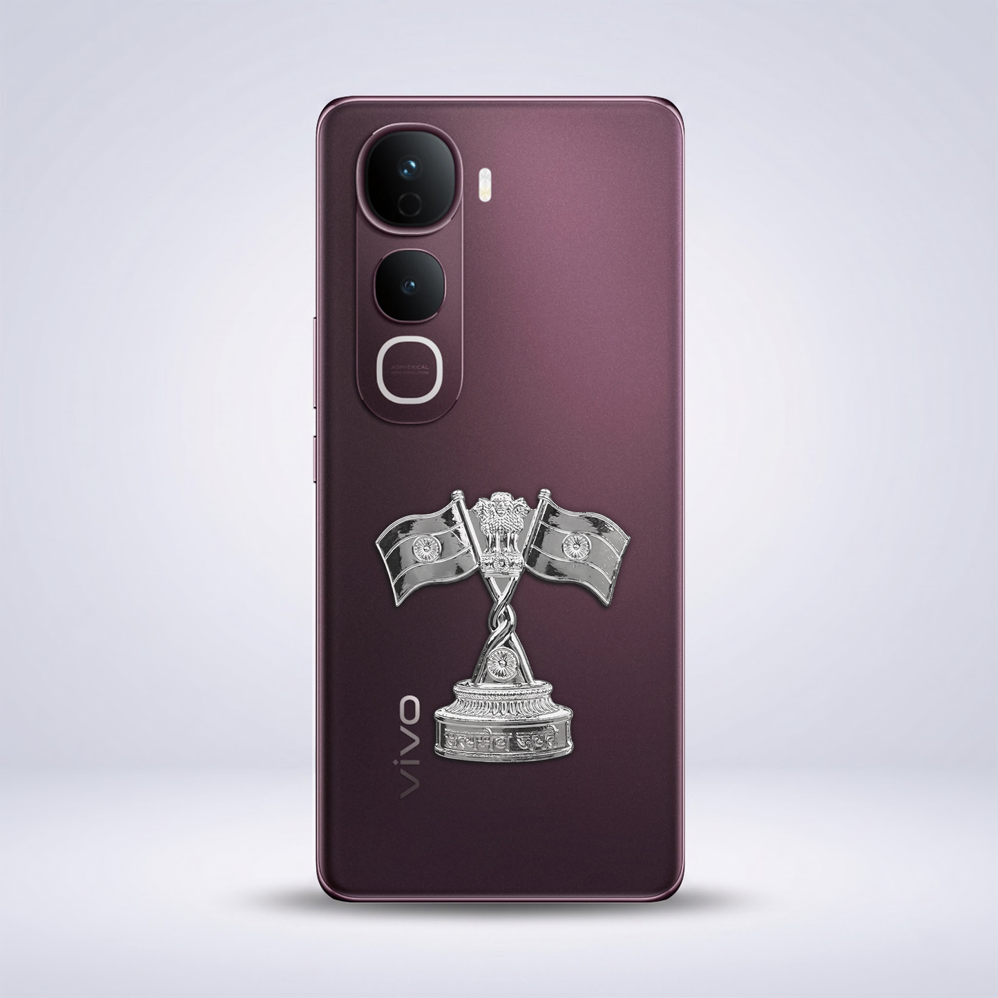Vivo Y400 Pro 5G Compatible Satyamev Jayate 3D Metal Emblem Sticker